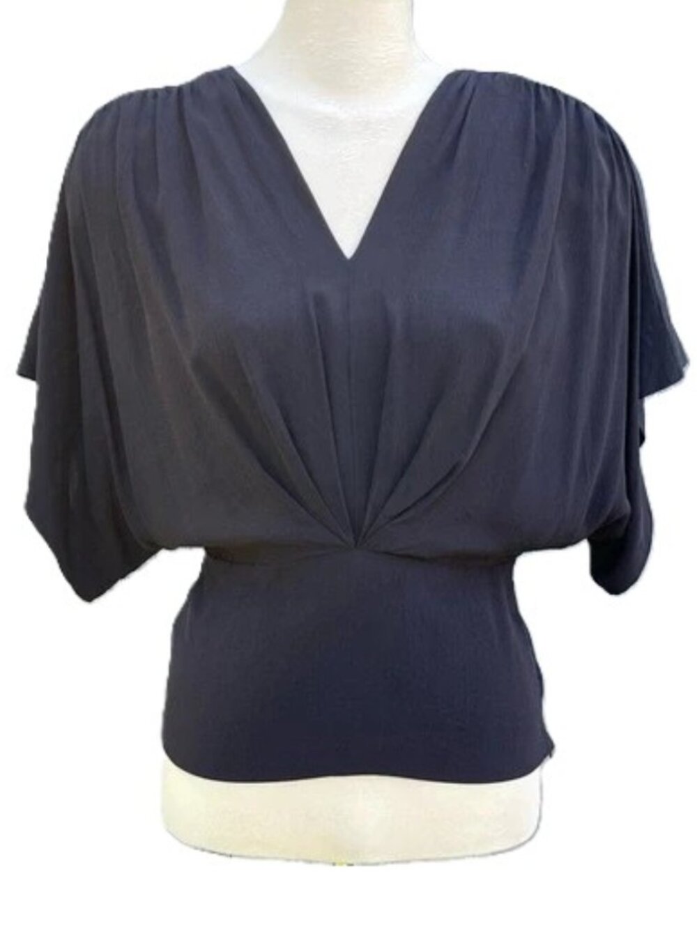 Anthropologie Maeve Tsuru 100% Silk Dolman Sleeve Blouse Size 0